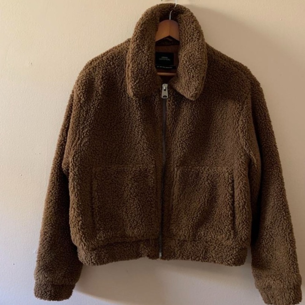 Brown teddy jacket